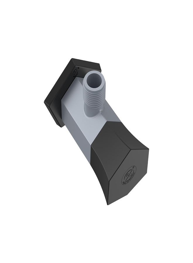 R. N. RN PTMT Superior Plastic Angle Cock with Flange (Metallic-Grey-Black-Dual) Angle Valve (Wall Mount Installation)_RNG2P09B01 - Image 3